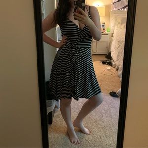 Hollister striped wrap dress